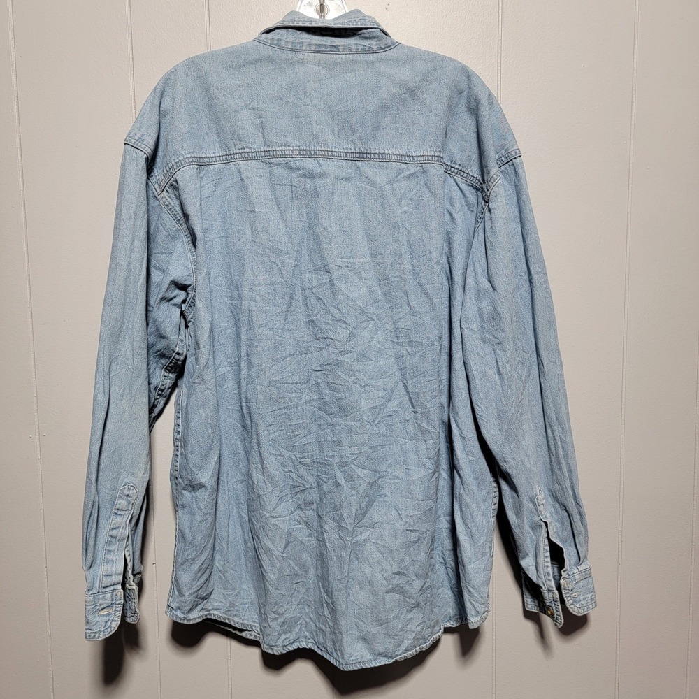 Rare Vintage Ouray Sports Denim Shirt Tony the Tiger Embroidered Long Sleeve XL - Picture 8 of 8